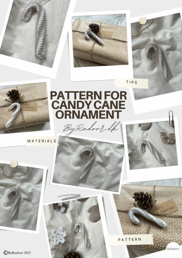 Candy Cane Ornament Crochet Pattern