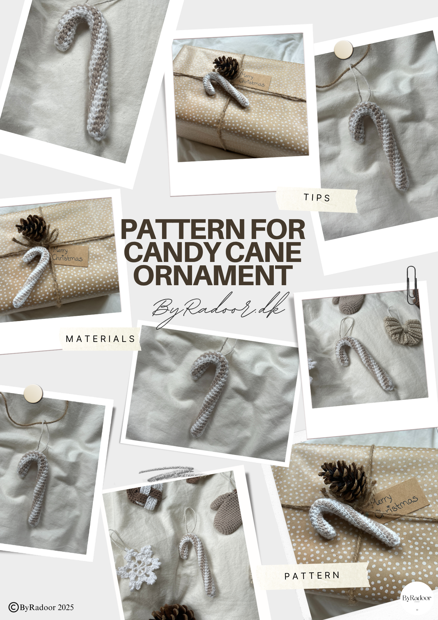 Candy Cane Ornament Crochet Pattern - Image 1