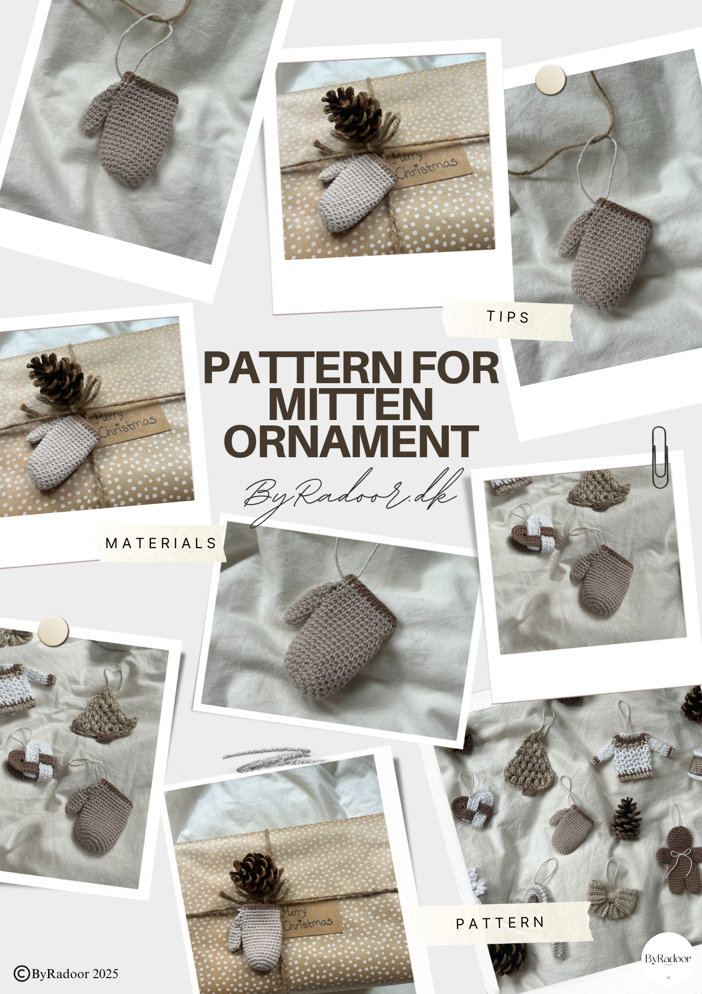 Mitten Ornament Crochet Pattern - Image 1