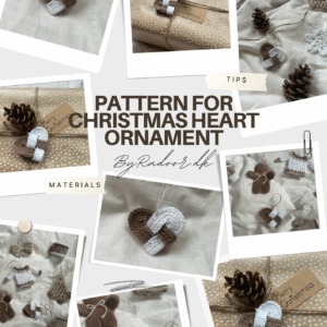 Christmas Heart Ornament Crochet Pattern