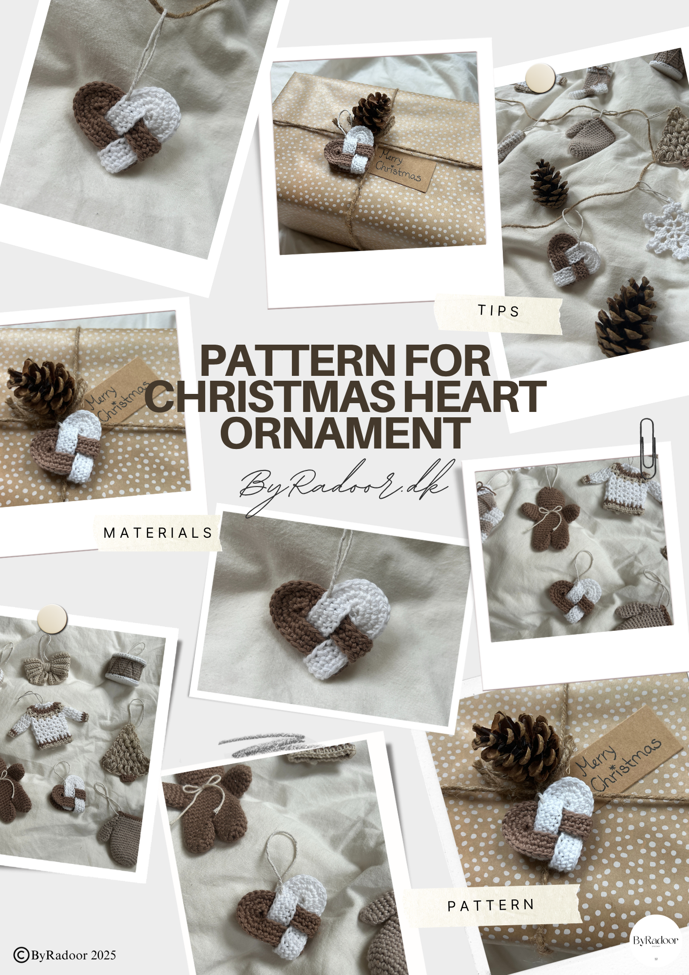 Christmas Heart Ornament Crochet Pattern - Image 1